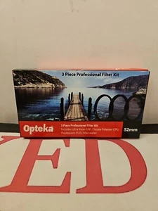 Opteka 52mm 3-Piece Professional Filter Kit (UV, CPL, FLD) - Open Box Never Used - Picture 1 of 10