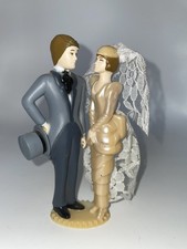 VINTAGE Sposa e Sposo Cake Topper matrimonio Figure Persone Da Sposa Marito Moglie