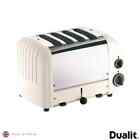 Dualit Classic 4 Slot Slice Toaster With Sandwich Cage Canvas White 40592