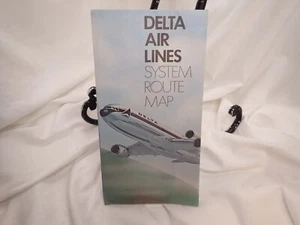 Delta Air Lines System Route Map, November, 1980, Fold Out 22" x 17" Good Cond - Picture 1 of 3