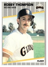1989 Fleer 344 Robby Thompson   San Francisco Giants  UER