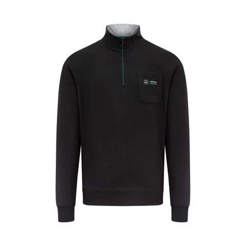 Mercedes AMG Petronas F1 1/4 Zip Sweatshirt- Black Cover