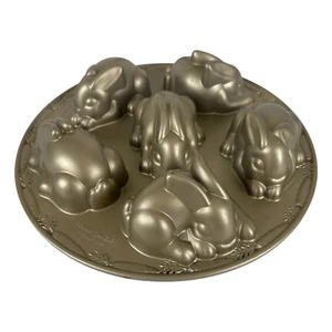 NORDIC WARE Baby Bunny Rabbit Cakelet Pan Mold EASTER 4.5 Cups 1 Liter COPPER - Picture 1 of 13