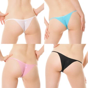 Sheer Thongs Knickers Briefs Women Sexy-See Through Panties G-String Underwear / - Picture 1 of 16