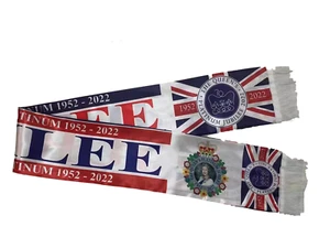 Queens Platinum Jubilee Souvenir Geschenk Queens Jubiläum offizielle Seidentücher Schärpe - Bild 1 von 5
