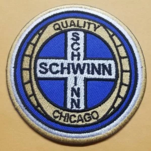 Parche de bicicleta Schwinn bordado azul 3,5" - Imagen 1 de 2