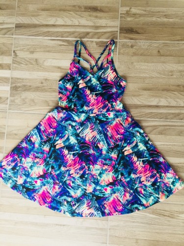 UNDERCOVER Abito da spiaggia Victoria’s Secret ROSA copricostume XS colorato lunghezza ginocchio