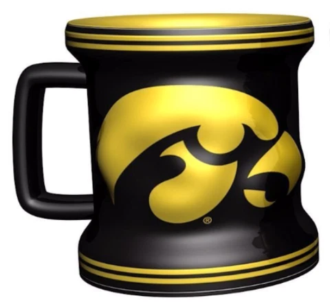 Iowa Hawkeyes Sculpted Mini Shot Glass Mug NEW Cover