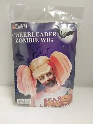 An American Co Cheerleader Zombie Wig Blonde W/Red Highlights OSFM! BNWT! - Image 1 of 4