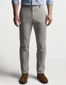 Peter Millar Mens Mountain Twill Trousers Golf Pants MTN Gray New No Tags Sz 36 - Picture 1 of 3