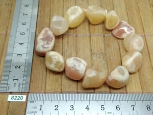 Bracelet ONYX JAUNE en pierres roulées naturelles - mineraux lithotherapie reiki - Picture 1 of 2