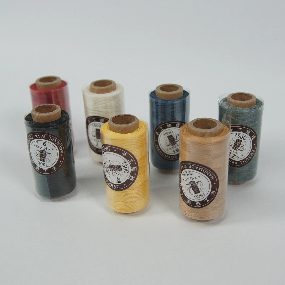 2x 50M 150D 0.8MM Leather Sewing Waxed Thread – DIY Hand Stitching Cord - Image 1 of 4