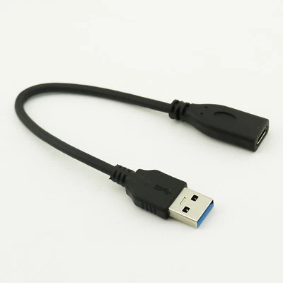 USB-C 3.1 Type C Female to USB 3.0 A Male Data Adapter Cable for Macbook Tablet - Image 1 of 4