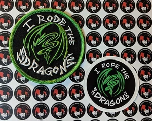 Parche bordado cola del dragón US Highway 129 I Rode The Dragon + pegatina - Imagen 1 de 1