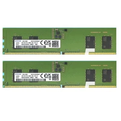 Samsung DDR5 16GB (2X8GB) 5600MHz PC5-44800 UDIMM Memory Ram (M323R1GB4DB0-CWM) - Image 1 of 4