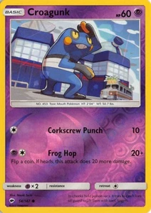 Burning Shadows, Croagunk Reverse Holo p2-29320 - Picture 1 of 2