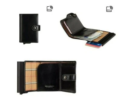 Personalised RFID Slim Compact Leather Pop Up Ejector Card Wallet -Engraved Gift - Image 1 of 4