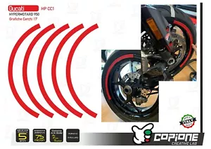 Kit Adesivi Cerchi Moto Ruote DUCATI HYPERMOTARD 950 monocromo hp cc - Imagen 1 de 4