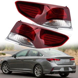 2PCS Left&Right Tail Light Lamp Outer Brake Halogen For Hyundai Sonata 2018-2019 - Picture 1 of 14