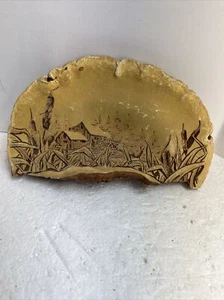 Vintage large tree conk shelf mushroom fungus Carving Man cave Cabin Decoration - Picture 1 of 13