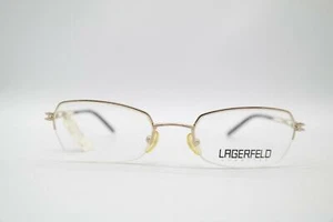 Vintage Lagerfeld 4004 08 Gold half Rim Glasses Frames Eyeglasses NOS - Picture 1 of 6