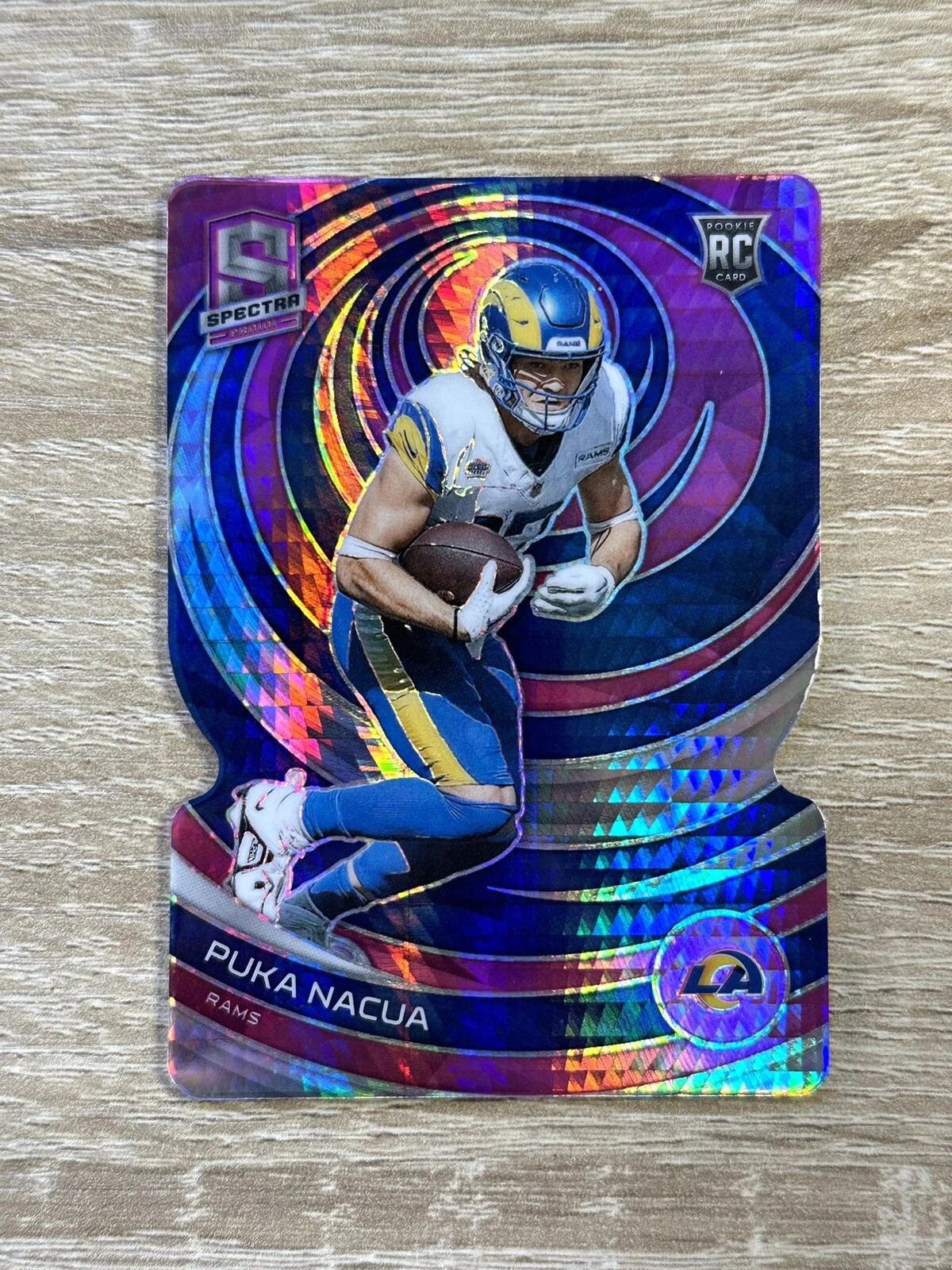 Puka Nacua 2023 Panini Spectra Neon Pink Die Cut Rookie RC 2/20 #189