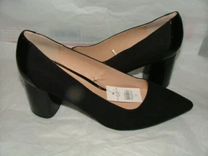 NEW WOB ANN TAYLOR HEELS SIZE 10 M BLACK SUEDE LEATHER #475 - Picture 1 of 7