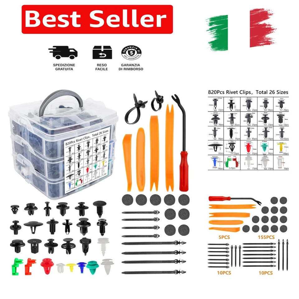 1000 Pcs Rivetti in Plastica per Auto Clip Di Fissaggio Auto Clip Di Fissaggio