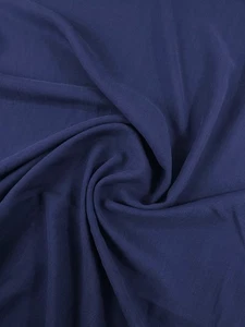 Dark Blue Cupro Viscose Fabric - Picture 1 of 4