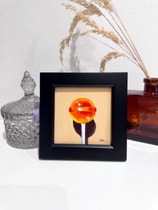 Orange Lolly Original oil painting-FRAMED Sweets Fine Art Signed Sale Signed - Picture 1 of 3