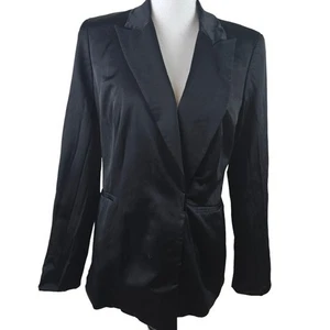 Tahari 80s Vintage Wool Blend Tuxedo Jacket Blazer In 12 - Picture 1 of 9