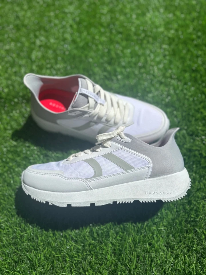 Zapatos de golf Redvanly Challenger sin clavos para hombre - talla 11, blancos/grises - nuevos Foto 1 de 4