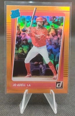 2021 Donruss Orange Holo Foil #33 Jo Adell Rookie RC Angels Baseball Card - Image 1 of 2