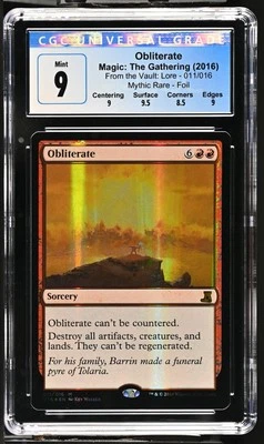 OBLITERATE From the Vault: Lore Foil Mythic CGC 9 MTG [Nostalgium] - Image 1 of 2