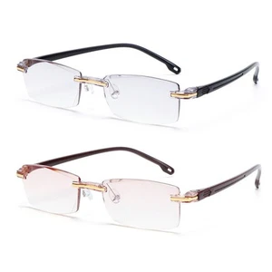 Randlose Anti Blaulicht Lesebrille Alterssichtigkeit Brille Strahlenschutz - Bild 1 von 12