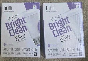 Brilli Wellness BR30/65W E26 Lighting Bright Antimicrobial Smart LED Bulb 2 Pack - Picture 1 of 4
