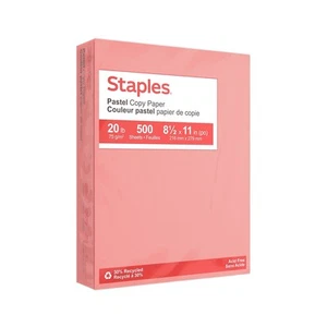 MyOfficeInnovations Pastel Colored Copy Paper 8 1/2" x 11" Salmon 500/Ream - Picture 1 of 5