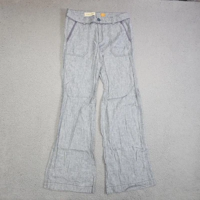 Pantalones Pilcro and the Letterpress para mujer 10 grises lino mezcla algodón pierna acampanada Foto 1 de 4