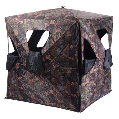 Hunting Blind Deer Pop Camo Hunter Tent Canopy Weather Resistant Mesh Window - Image 1 of 4
