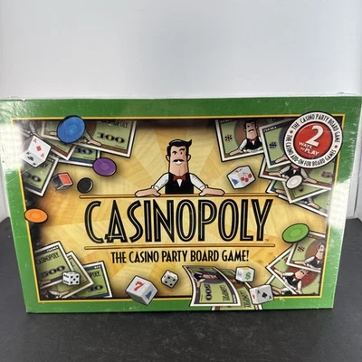 Casinopoly Casino Party Board Game 2001 Reveal Inc Blackjack Craps Slot Roulette - Image 1 of 4