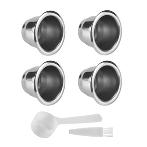 4 PièCes pour en Acier Inoxydable Rechargeable Capsule de Café Fi1017 - Foto 1 di 7