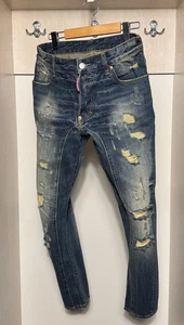 Dsquared2 Clásico Kenny Twist Vaqueros Desgastados Para Hombre Talla 48 Biker Denim - Imagen 1 de 8