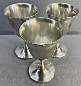 Set Of 3 Sheridan EPS Silver Plate Goblets Chalices - 5 1/4 In - Picture 1 of 11