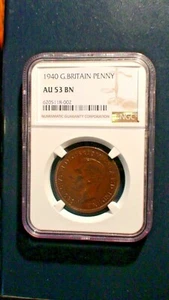 1946 Australia Penny NGC AU53 BN BETTER DATE 1P Coin PRICED FOR QUICK SALE - Picture 1 of 4