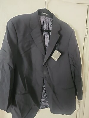 Chaqueta Blazer Abrigo Deportivo Brandini Azul 100% Lana Sarga Hecho en Canadá 42 Nuevo con Etiquetas Foto 1 de 4