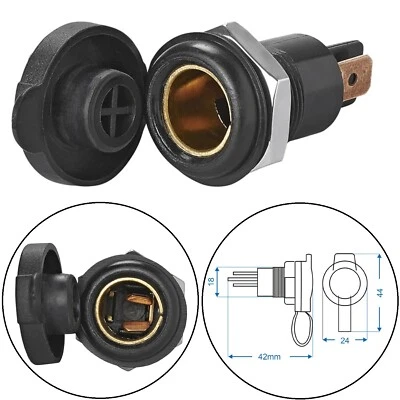 Einbausteckdose Autozubehör 12V/24V Norm-Steckern Zigarettenanzünder Adapter - Bild 1 von 4