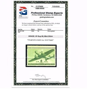 EXCEPTIONAL GENUINE SCOTT #C26 MINT PRISTINE OG NH PSE CERT GRADED XF-SUPERB-95 - Picture 1 of 3