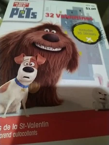 THE SECRET LIFE OF PETS 32 VALENTINE'S DAY CARDS T22 - Picture 1 of 1