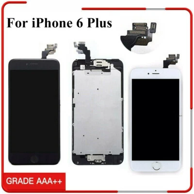 For iPhone 6 Plus Digitizer LCD Touch Display Screen Replacement+Button Assembly - Image 1 of 4
