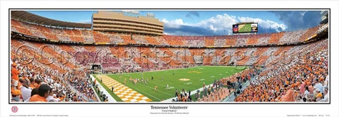 Tennessee Volunteers Football NEYLAND STADIUM CHECKERS Panoramic POSTER Print Cover